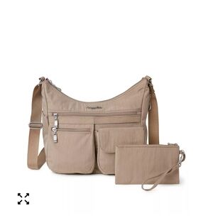 Baggallini Beige Crossbody Bag with Pouch BaggalliniWomen's Everywhere Crossbody